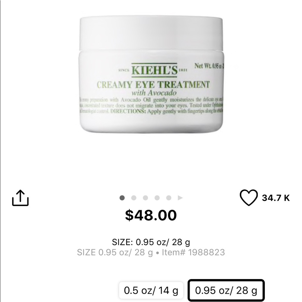 Kiehl's Creamy Eye Treatment with Avocado (new)